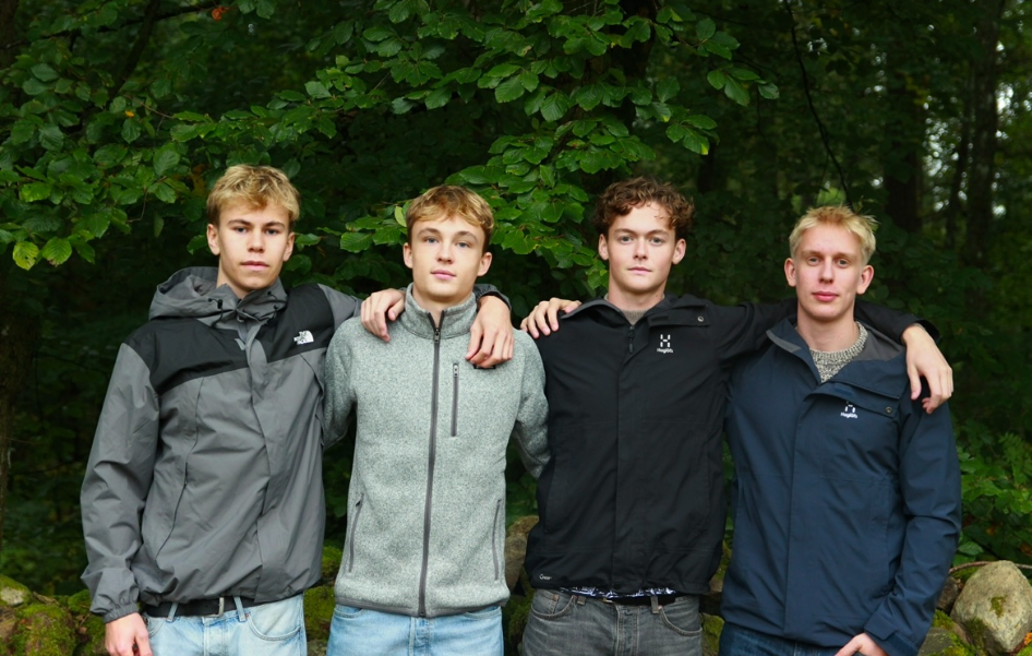 Noah, Ludvig, Filip och Oskar – grundarna av GetOut